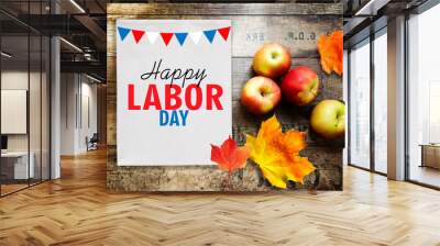 Happy labor day card or banner Wall mural