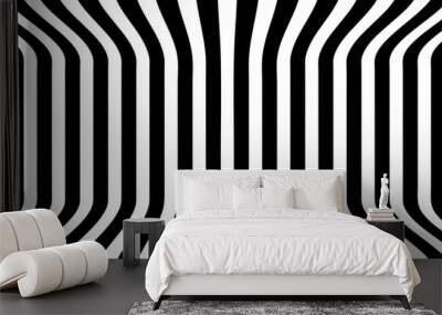 Abstract trendy background. Vector illustration of striped pattern with optical illusion Wall mural