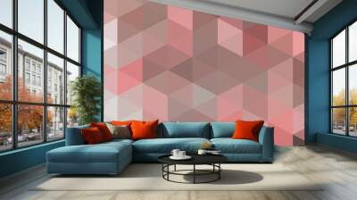 Abstract triangle geometric pattern. Colorful polygon texture. Retro style Wall mural