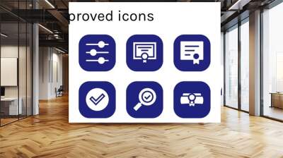 approved icon set Wall mural