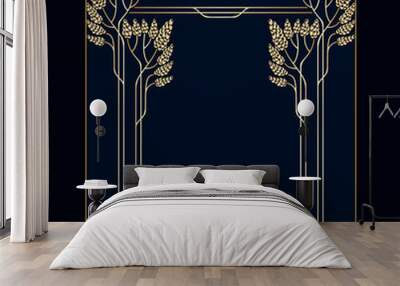 Vector art deco frame. Wall mural