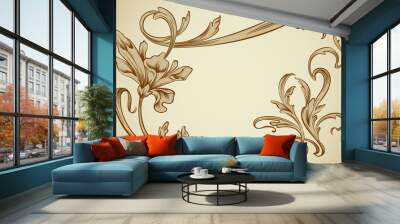 Vector art nouveau frame. Wall mural