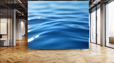 Close-up of blue water with calm ripples Wall mural