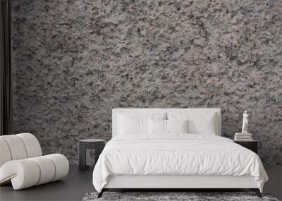 Close up of gray wall with unpainted cement roughcast finish Wall mural