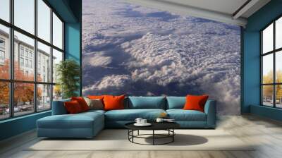 clouds in the sky from a bird's eye view Wall mural