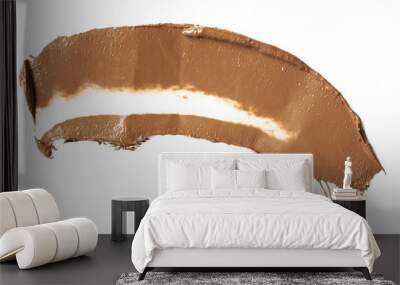 Cosmetic concealer smear strokes isolated on white background, tone cream smudged Corrector texture. Make Up. Wall mural