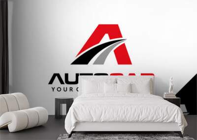 Sport Car Logo. Automotive, Car Showroom, Car Dealer Logo Design Vector Wall mural