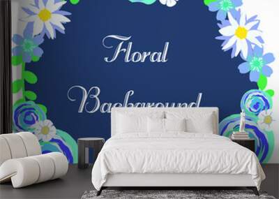 Flower frame of roses Wall mural