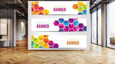 Abstract Geometrical Banners Wall mural