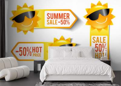 Summer Sales Stickers Wall mural