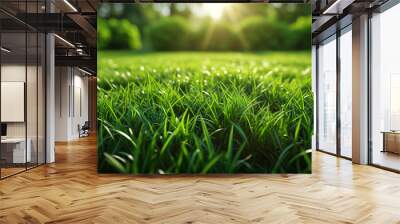 Green grass background Wall mural