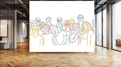 Group of people. Wall mural