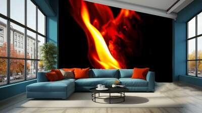 splash of yellow flame Wall mural