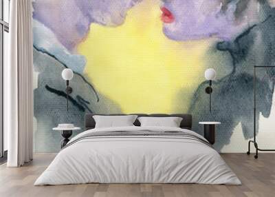 man and woman. abstract illustration. watercolor painting Wall mural