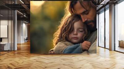 Jesus embracing a child in need	 Wall mural