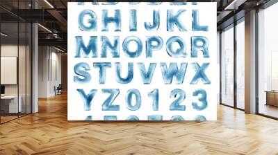 ice alphabet Wall mural