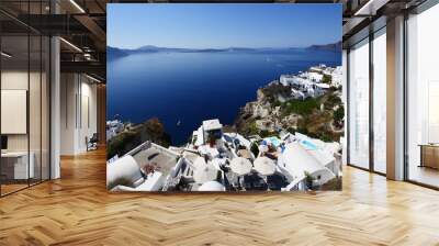 Santorini island in Greece Wall mural