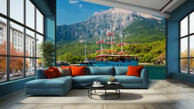 mediterranean coast at kemer Wall mural