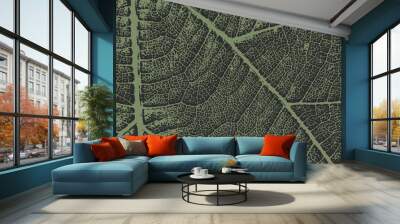 Leaf texture close up. Colored vector. Background separately. Wall mural