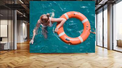 life buoy in the sea Wall mural