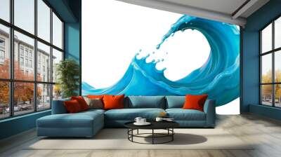 Ocean water wave isolated on a transparent background Wall mural