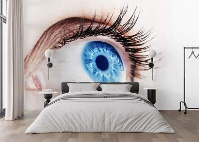 Abstract blue eye Wall mural