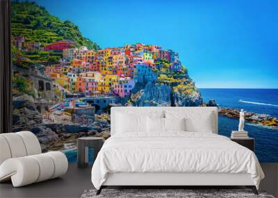 beautiful colorful cityscape Wall mural