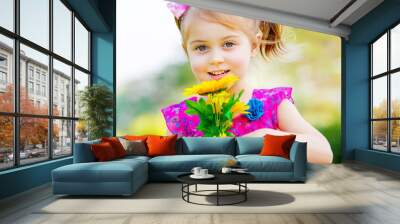 Happy baby girl Wall mural