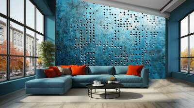 Perforated metal texture evoking trypophobia Wall mural