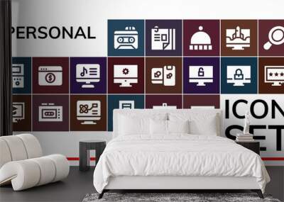 personal icon set Wall mural