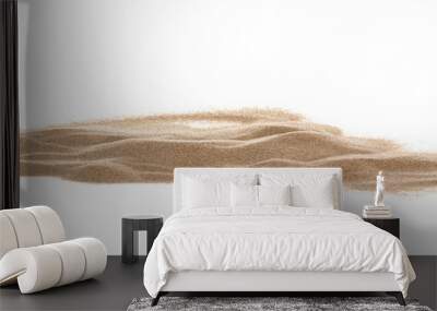 pile desert sand isolated on white background Wall mural