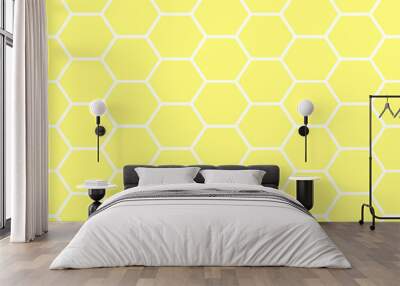 Seamless honeycomb hexagon pattern. Wall mural