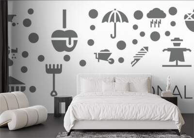 seasonal icon set Wall mural