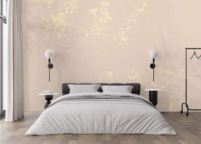 Abstract Floral Beige Gold Chic Background  Wall mural