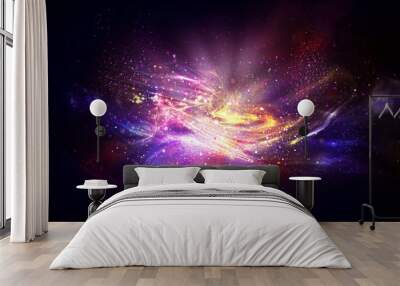 Space bright fantasy abstract background Wall mural