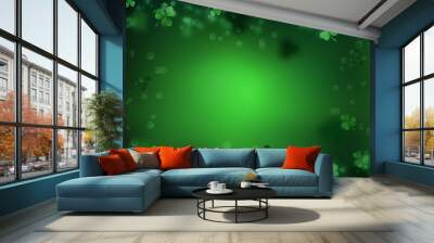 St. Patrick's Day, Green background by a St. Patrick's Day. Wall mural