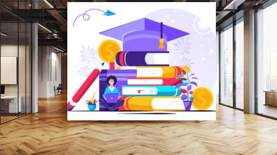 Student loans vector illustration Wall mural