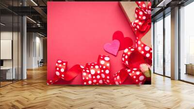 Valentine's day card. Background with copy space. Selective focus. Horizontal. Wall mural