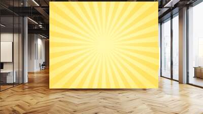 Vector background in comic book style with sunburst and gradient. Retro pop art design. Wall mural