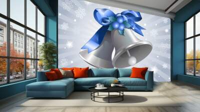 Christmas Bells background Wall mural