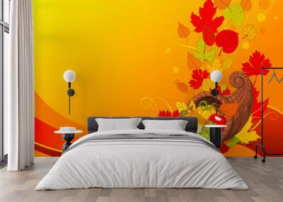 Horn of plenty background Wall mural