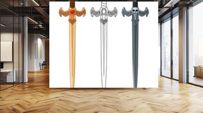 Three Swords Wall mural