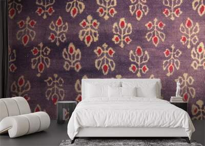 vintage fabric with oriental patterns Wall mural