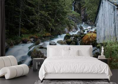 waterfall in the forest Wall mural