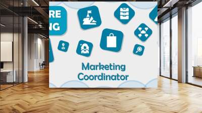 we are hiring marketing coordinator vector illustration Wall mural