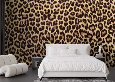 Leopard print fabric pattern, seamless background image. Wall mural