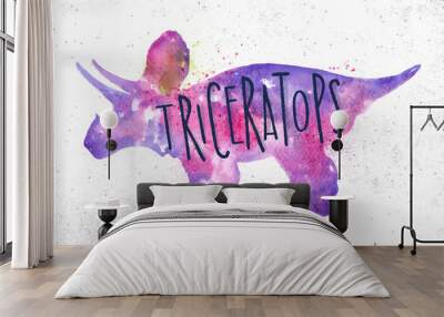 Dynosaur triceratops vivid Wall mural