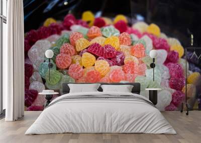 artisanal candies close up view Wall mural