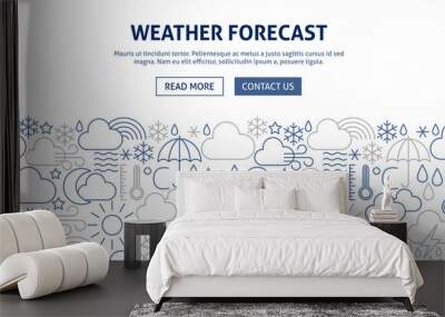 Weather Forecast Banner Design Wall mural