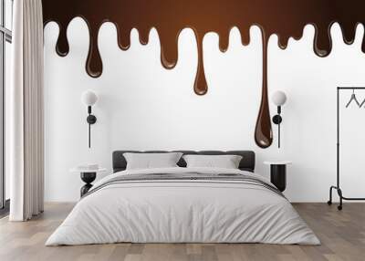 Background with flowing chocolate Wall mural